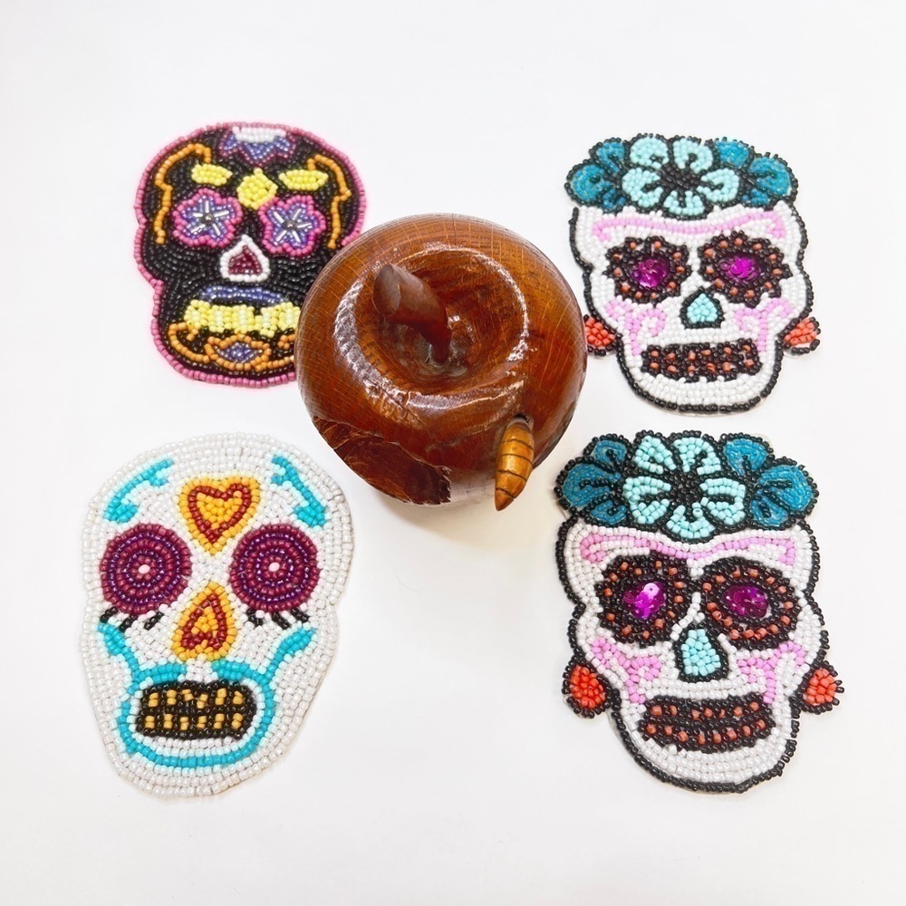 TABLEAU Day of Dead Beaded Coasters & APPLE - Picture 5 of 6